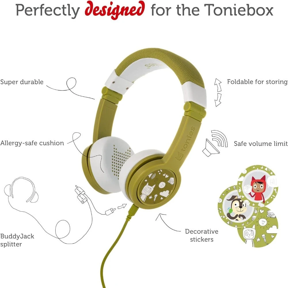 TONIES Tonie Foldable Headphones - Green 4 TONIES Tonie Foldable Headphones - Green - Image 4