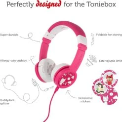 TONIES Tonie Foldable Headphones - Pink -Tonies tonies tonie accessories tonie foldable headphones pink 42256251650290